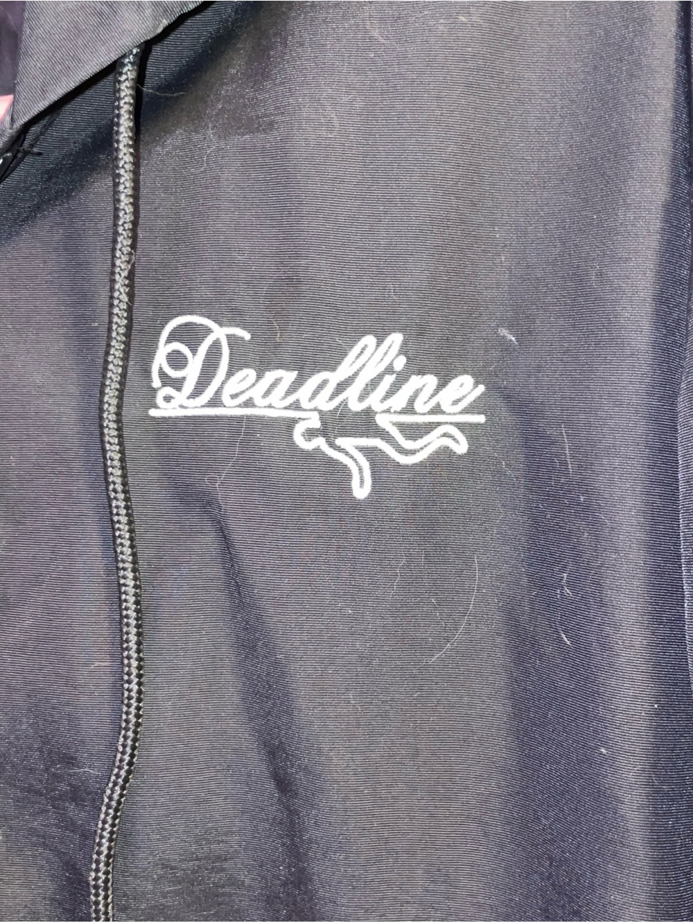 Black Men's Deadline Raincoat with Hooded Zip